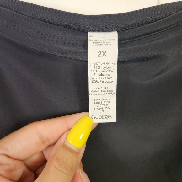 Lane Bryant Floral Underwire Tankini Swim Top Bottoms Swimsuit White 42B 2X - Picture 8 of 9